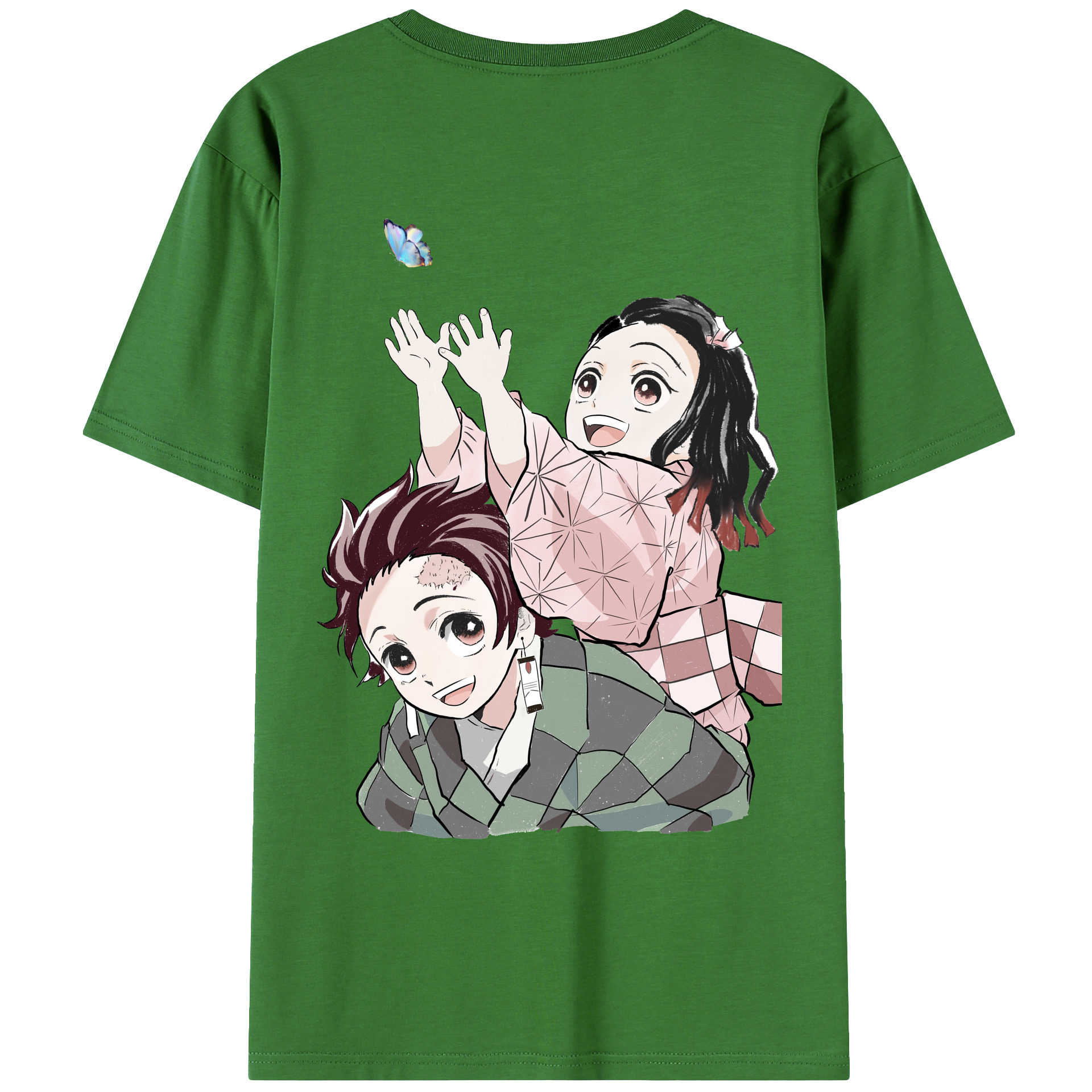 （画像用） 鬼滅の刃（きめつのやいば）竈門 禰󠄀豆子／かまど ねずこ Kamado Nezuko レディース半袖Tシャツ(バックプリント)